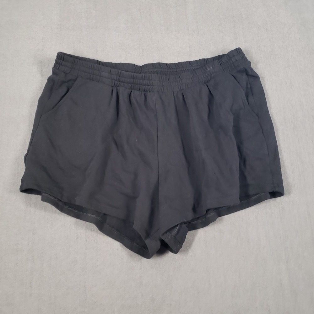 Old Navy Lounge Shorts‎ Womens Size 2X So Terry Elastic Waist Black